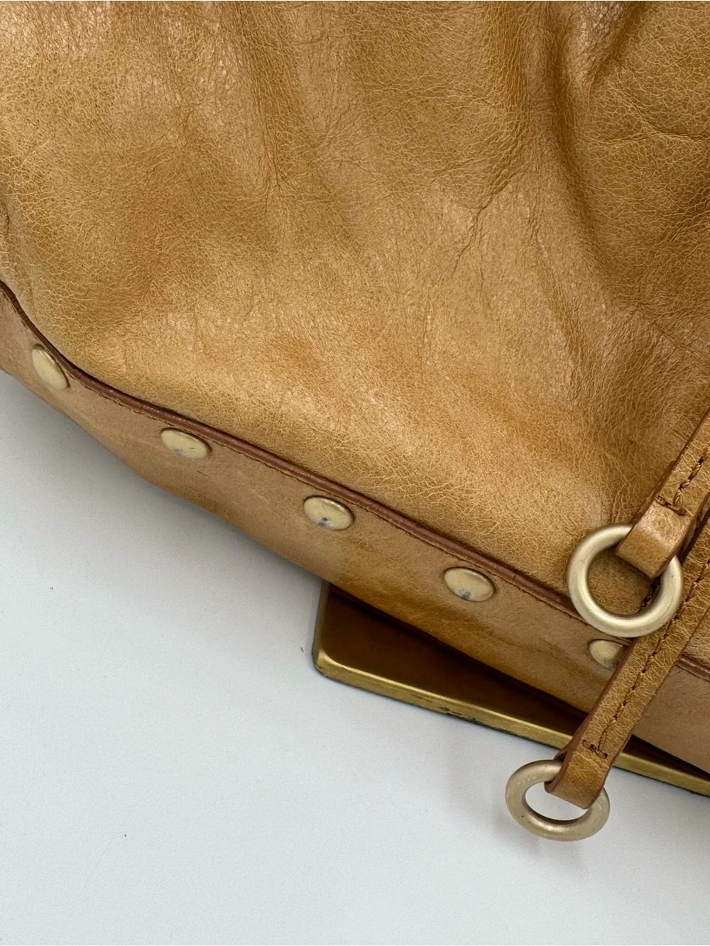 Charles David Tan Drawstring Hobo Shoulder Bag